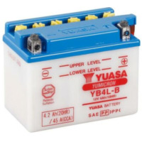 YUASA Konventionelle Batterie ohne Säurepack - YB4L-B für Peugeot, Aprilia, Derbi