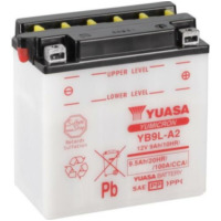 YUASA Battery Conventional without Acid Pack - YB9L-A2 for MUZ, for: Derbi, Kawasaki