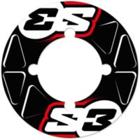 S3 Rear Sprocket Stickers 46/48 Teeth Red
