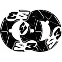 S3 Kettenradaufkleber 38/39/40 Zähne schwarz
