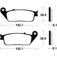 TECNIUM Bremsbelage MTR127 Sintermetall für Triumph, Peugeot, Kymco