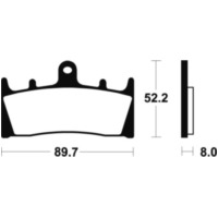 TECNIUM Sintered Metal Brake Pads - MTR186 for Kawasaki NINJAZX-12R, NINJAZX-6R, NINJAZX-7R Suzuki GSF1200BANDIT, GSX1300HAYABUSA, GSX1400