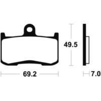 TECNIUM Bremsbelage MTR282 Sintermetall für Triumph DAYTONA675, SPEEDTRIPLE1050, STREETTRIPLE675