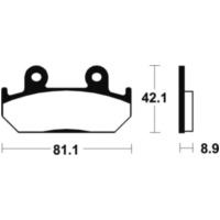 TECNIUM Sintered Metal Brake Pads - MTR93 for Honda CB450, CBR250F, CBR500F