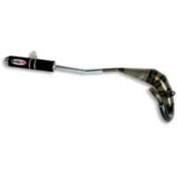 BIG ONE Factory Auspuffanlagen - komplette Anlagen Steel Pipe/Schwarz Aluminium Schalldämpfer für Beta RR50ENDURO, RR50MOTARD, RRT50ENDURO Rieju MRT50