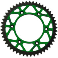 PBR Twin Color Aluminium Ultra-Light Self-Cleaning Hard Anodized Rear Sprocket 489 - 520 for Kawasaki KDX200, KDX250, KLX300 Suzuki RM-Z250 489 49 TC7