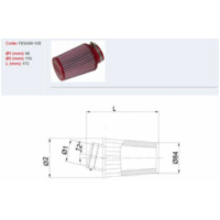 BMC Air Filter Tapered Ø60mm - FBSA60-128