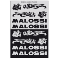MALOSSI Sticker Sheets Black/Silver x3
