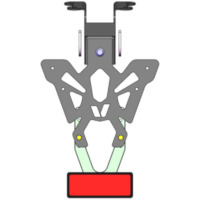 Kennzeichenhalter V PARTS Schwarz für Yamaha MT-07, TRACER700