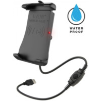 RAM MOUNTS Quick-Grip™ Waterproof Wireless Charging Phone Holder - B Size Ball