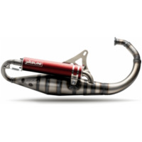 YASUNI Carrera 10 Full Exhaust System Red - Minarelli Vertical for MBK BOOSTER Yamaha BW'S