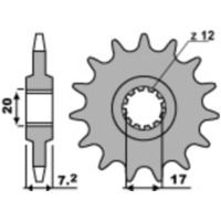 PBR Standard Stahlriztel vorne 600M - 420 600M.14.18NC