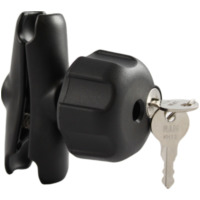 RAM MOUNTS Double Socket Medium Arm - With Key Lock Knob