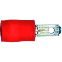 Spade connector male red -1.0