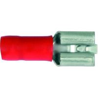 Spade connector female red -1.0