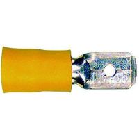 Spade connector male yellow 4-6