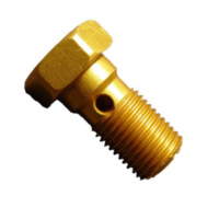 Banjo bolt single m10x1.00 gold