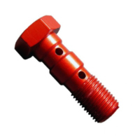 Banjo bolt double m10x1.00 red