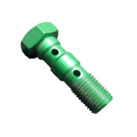 Banjo bolt double m10x1.00 green fitting for Suzuki GS Gussrad 1000 GS1000 1980, 90 PS, 66 kw
