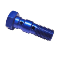 Banjo bolt double 3/8´-24 blue