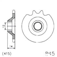 Front sprocket 11tooth pitch 415 20084511