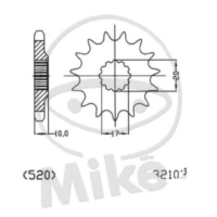 Front sprocket 13tooth pitch 520 503210313