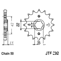 Zahnrad Ritzel 16Z Teilung 530 JTF29216