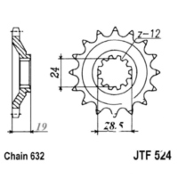 Front sprocket 15tooth pitch 632