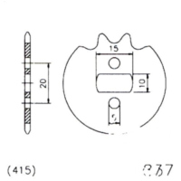 Front sprocket 11tooth pitch 415 20083711