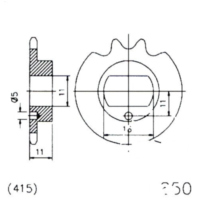 Front sprocket 11tooth pitch 415 20085011