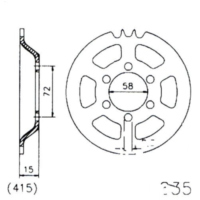 Rear sprocket 41 tooth 415 black