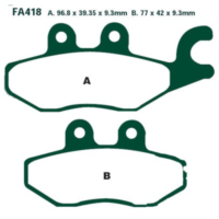 Brake pads scooter sintered hh ebc SFA418HH