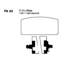Brake pads std ebc FA022