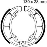 Brake shoes grooved inc springs ebc S602G