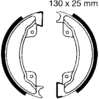 Brake shoes grooved inc springs ebc H332G