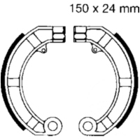 Brake shoes exc springs ebc V903