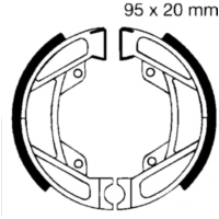 Brake shoes inc springs ebc H334