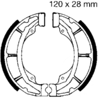 Brake shoes rear excluding springs ebc S617