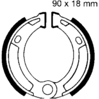 Brake shoes fluted w/o spring EBC