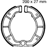 Brake shoes exc springs ebc 859