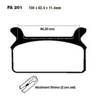 Brake pads std ebc FA201