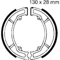 Brake shoes rear excluding springs ebc Y521