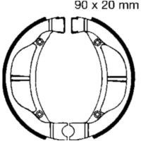 Brake shoes inc springs ebc K715