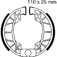 Brake shoes exc springs ebc 899