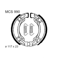 Brake shoes rear with springs trw luc MCS990