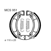 Brake shoes inc springs trw MCS951