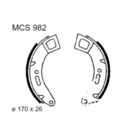 Brake shoes rear excluding springs trw luc