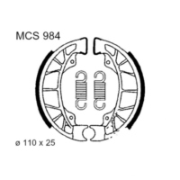 Brake shoes inc springs trw MCS984