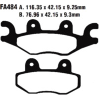 Brake pads scooter ebc SFA484