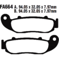 Brake pads sintered r ebc FA664R